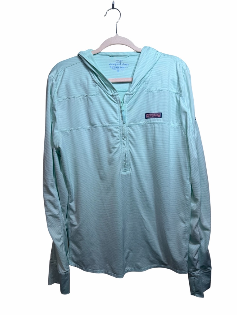 Vineyard Vines Shep Shirt Hoodie Pullover Dri Fit  XL Striped Golf Athlesiure